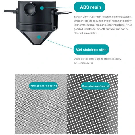 Filtre à Café En Acier Inoxydable Réutilisable Sans Papier Pour La Préparation Manuelle De Café Permanent Portable Haute Précision 304 Filtre à Thé En Acier Inoxydable 5 Filtre à Café En Acier Inoxydable Réutilisable Sans Papier Pour La Préparation Manuelle De Café Permanent Portable Haute Précision 304 Filtre à Thé En Acier Inoxydable – Image 5