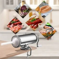 COSTWAY 3L Poussoir à Saucisse Machine à Saucisses Viande Hachée 3xTubes (Ø 15/19/22 Mm) En Acier Inoxydable -Krups || DeLonghi Soldes 13119379 4