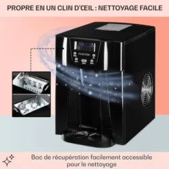 Ice Volcano 2G Machine à Glaçons LED 12 Kg En 24 H 2L 6-10 Min Noir -Krups || DeLonghi Soldes 13732930 5