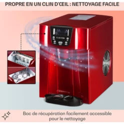 Ice Volcano 2GR Machine à Glaçons 2 Ltr LED 12kg/24h - Rouge -Krups || DeLonghi Soldes 13732937 5