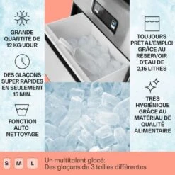 Metropolitan Machine à Glaçons 12 Kg/24 H écran Numérique - Argent -Krups || DeLonghi Soldes 13733059 2