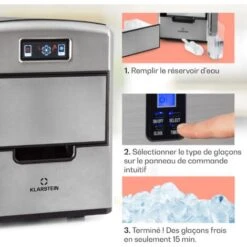 Metropolitan Machine à Glaçons 12 Kg/24 H écran Numérique - Argent -Krups || DeLonghi Soldes 13733059 4