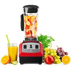 Robot Mixeur Mixer Blender Sur Pied Smoothie Glace Fonction Pulse 2L 1500W Rouge