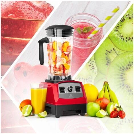 Robot Mixeur Mixer Blender Sur Pied Smoothie Glace Fonction Pulse 2L 1500W Rouge 3 Robot Mixeur Mixer Blender Sur Pied Smoothie Glace Fonction Pulse 2L 1500W Rouge – Image 3