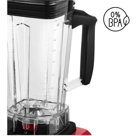 Robot Mixeur Mixer Blender Sur Pied Smoothie Glace Fonction Pulse 2L 1500W Rouge 5 Robot Mixeur Mixer Blender Sur Pied Smoothie Glace Fonction Pulse 2L 1500W Rouge – Image 5