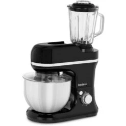 Robot Ménager Cuisine Multifonction Pâtissier Avec Pétrin Blendeur 1200W 5L+1,5L