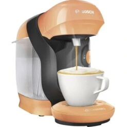 Bosch Haushalt Style TAS1106 Machine à Capsules Orange One Touch, Robinet Dévacuation Réglable En Hauteur -Krups || DeLonghi Soldes 26409112 3