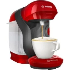 Bosch Haushalt Style TAS1103 Machine à Capsules Rouge One Touch, Robinet Dévacuation Réglable En Hauteur -Krups || DeLonghi Soldes 26481161 3