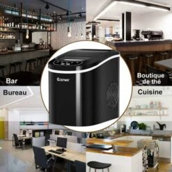 COSTWAY Machine à Glace Machine à Glaçons Noir -Krups || DeLonghi Soldes 27302986 4