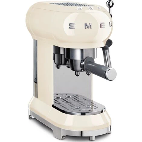 SMEG Machine A Cafe Expresso Annees 50, Creme ECF01CREU 1 SMEG Machine A Cafe Expresso Annees 50, Creme ECF01CREU