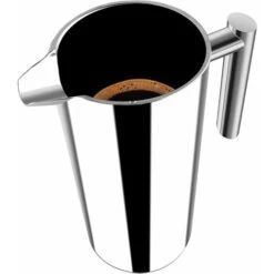 Cafetière 1 Litre / 1000 Ml - Acier Inoxydable À Double Paroi - Machine À Café - Presse À Café Française - Cafetière - Système De Presse Française Avec Filtre En Acier Inoxydable -Krups || DeLonghi Soldes 35362538 4