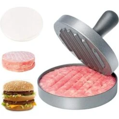 Presse-hamburger En Acier Inoxydable De Qualité Alimentaire Avec Poignée En ABS, Presse-hamburger Antiadhésif, 11,5 Cm,