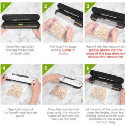 KotiCidsin Machine Sous Vide, Inclus Coupe-sac Caché Et 10 Sac à Vide Alimentaire -Krups || DeLonghi Soldes 42164311 3