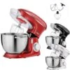 AREBOS Robot Pâtissier Professionnel 1500W Rouge Robot De Cuisine Multifonction XXL Bol D'Acier Inoxydable 8 Litres