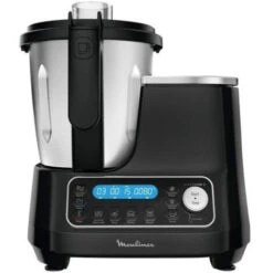 MOULINEX HF456810 Clickchef Robot Cuiseur Multifonction Compact, 5 Programmes Auto, 32 Fonctions, Balance Intégrée, Noir