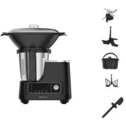 MOULINEX HF456810 Clickchef Robot Cuiseur Multifonction Compact, 5 Programmes Auto, 32 Fonctions, Balance Intégrée, Noir 7 MOULINEX HF456810 Clickchef Robot Cuiseur Multifonction Compact, 5 Programmes Auto, 32 Fonctions, Balance Intégrée, Noir -Krups || DeLonghi Soldes 42872654 3