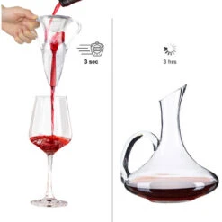 Decanteur Aérateur à Vin, Décanteur Pour Vin Rouge Bo?te: Boite Cadeau Matériau: Acrylique Avec Anses -Krups || DeLonghi Soldes 44830262 4