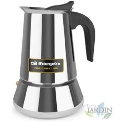 Cafetière Italienne Orbegozo En Acier Inoxydable. Capacité 9 Tasses.