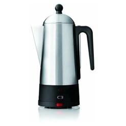 C330-32000Design Percolateur De 412tasses, Acier Inoxydable Brossé, Eco