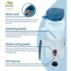 Robot Cuiseur Mixeur 7 En 1 Pour Bébé, Baby Cook Multifonction Robot De Cuisine, Cuiseur Vapeur, Mélangeur, Réchauffage, Chauffe Biberon, Stérilisateur, Nettoyage Automatique, Sans BPA 9 Robot Cuiseur Mixeur 7 En 1 Pour Bébé, Baby Cook Multifonction Robot De Cuisine, Cuiseur Vapeur, Mélangeur, Réchauffage, Chauffe Biberon, Stérilisateur, Nettoyage Automatique, Sans BPA -Krups || DeLonghi Soldes 51281776 5