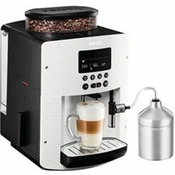 Krups Machine à Café Automatique 1,8 L 15 Bar Cran LC Système AutoCappuccino Blanc