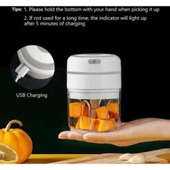 2PCS Mini Hachoir Électrique Hachoir à Viande Sans Fil Hachoir Alimentaire Avec Lames Tranchantes,Presse-ail Électrique Mini Mixeur Pour Aliments Pour Bébé,Viande,Ail-250ML&100ML 9 2PCS Mini Hachoir Électrique Hachoir à Viande Sans Fil Hachoir Alimentaire Avec Lames Tranchantes,Presse-ail Électrique Mini Mixeur Pour Aliments Pour Bébé,Viande,Ail-250ML&100ML -Krups || DeLonghi Soldes 52975786 5