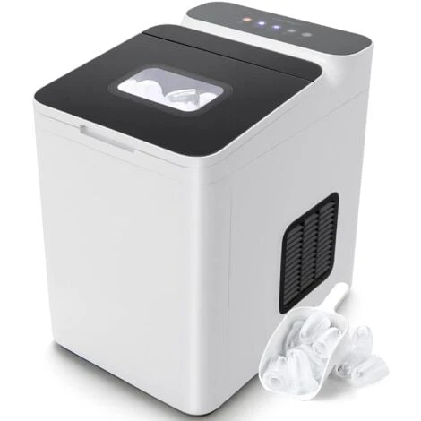 COSTWAY Machine à Glaçons 15 Kg En 24h, Glaçons Automatiques Rapide Prêt En 6 Min Blanc 1 COSTWAY Machine à Glaçons 15 Kg En 24h, Glaçons Automatiques Rapide Prêt En 6 Min Blanc