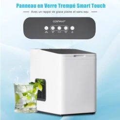 COSTWAY Machine à Glaçons 15 Kg En 24h, Glaçons Automatiques Rapide Prêt En 6 Min Blanc 9 COSTWAY Machine à Glaçons 15 Kg En 24h, Glaçons Automatiques Rapide Prêt En 6 Min Blanc -Krups || DeLonghi Soldes 54122652 5