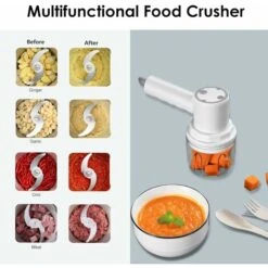 Hachoir Électrique 250 Ml, 2 En 1 Mini Hachoir & Mixeur Batteur Électrique Hachoir à Viande Électrique 3 Vitesses 2 Fouets Hacher, Découper, Mixer, Légumes, Viandes, Noix, Oignons -Krups || DeLonghi Soldes 54287488 4