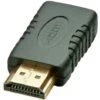 LINDY 41208 HDMI Adaptateur [1x HDMI Mâle - 1x HDMI Femelle C Mini] Noir