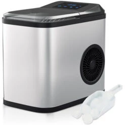 Machine à Glaçons LCD 2.2L Inox 120W-150W 9 Glaçons En 8 Minutes