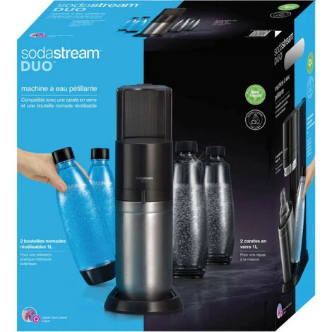 Machine à Gazéifier L'eau + 2 Bouteilles + 1 Cylindre + 2 Carafes - Sodastream - Duoncb 2 Machine à Gazéifier L'eau + 2 Bouteilles + 1 Cylindre + 2 Carafes - Sodastream - Duoncb – Image 2