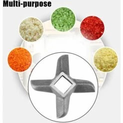 Couteau Pour Hachoir à Viande Professionnel En Acier Inoxydable, Remplacement De Lames De Hachoir En Forme De Croix, Lame De Broyeur De Viande, Cuisine Broyeur De Viande Accessoires De Rechange (8) -Krups || DeLonghi Soldes 59386483 3