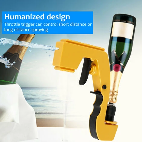 Pistolet à Champagne, Pistolet à Bière/Pistolet à Alcool Calibre Réglable Forme De Requin En Plastique Pour Fête/Club/Bar/Pub/Festival/Anniversaire/Mariage/Noël/Bar Atmosphère Props - Or 2 Pistolet à Champagne, Pistolet à Bière/Pistolet à Alcool Calibre Réglable Forme De Requin En Plastique Pour Fête/Club/Bar/Pub/Festival/Anniversaire/Mariage/Noël/Bar Atmosphère Props - Or – Image 2