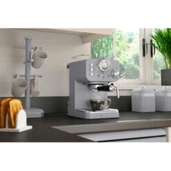 SWAN SK22110GRN Retro Machine à Café 15 Bars, Espresso, Cappuccino Buse Vapeur à Lait, Vintage 1100W Gris -Krups || DeLonghi Soldes 59949458 5