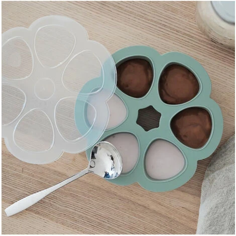 BEABA, Multiportions Silicone 6 X 90 Ml Vert Sauge 3 BEABA, Multiportions Silicone 6 X 90 Ml Vert Sauge – Image 3