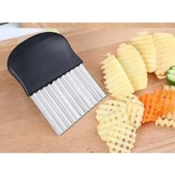 DENUOTOP Mandolines Coupe-légumes En Acier Inoxydable-Trancheuse à Ondulées -Gadget De Cuisine Pour Frites, Pommes De Terre, Légume, Fruits Et Gaufre -Krups || DeLonghi Soldes 60009517 5