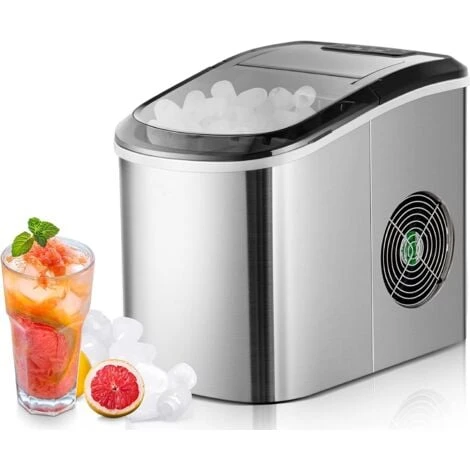 RELAX4LIFE Machine à Glaçons Autonettoyante 12 KG En 24 H, 2 Tailles De Glaçons, 9 Glaçons En 6-13 Mins Par Cycle, 2.2 L Réservoir D’Eau Pour Bureau Cuisine Bar, Rouge/Argent (Argent) 1 RELAX4LIFE Machine à Glaçons Autonettoyante 12 KG En 24 H, 2 Tailles De Glaçons, 9 Glaçons En 6-13 Mins Par Cycle, 2.2 L Réservoir D’Eau Pour Bureau Cuisine Bar, Rouge/Argent (Argent)