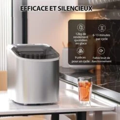 RELAX4LIFE Machine à Glaçons Autonettoyante 12 KG En 24 H, 2 Tailles De Glaçons, 9 Glaçons En 6-13 Mins Par Cycle, 2.2 L Réservoir D’Eau Pour Bureau Cuisine Bar, Rouge/Argent (Argent) 6 RELAX4LIFE Machine à Glaçons Autonettoyante 12 KG En 24 H, 2 Tailles De Glaçons, 9 Glaçons En 6-13 Mins Par Cycle, 2.2 L Réservoir D’Eau Pour Bureau Cuisine Bar, Rouge/Argent (Argent) -Krups || DeLonghi Soldes 64129642 2