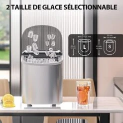 RELAX4LIFE Machine à Glaçons Autonettoyante 12 KG En 24 H, 2 Tailles De Glaçons, 9 Glaçons En 6-13 Mins Par Cycle, 2.2 L Réservoir D’Eau Pour Bureau Cuisine Bar, Rouge/Argent (Argent) 7 RELAX4LIFE Machine à Glaçons Autonettoyante 12 KG En 24 H, 2 Tailles De Glaçons, 9 Glaçons En 6-13 Mins Par Cycle, 2.2 L Réservoir D’Eau Pour Bureau Cuisine Bar, Rouge/Argent (Argent) -Krups || DeLonghi Soldes 64129642 3