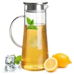 Pichet En Verre, Pichet En Verre De 1500 Ml Avec Couvercle De Filtre -Krups || DeLonghi Soldes 64197203 3