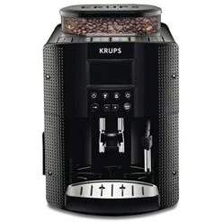 Krups EA8150 - Cafetière Automatique Pression 15 Bars, écran LCD, 3 Niveaux D'intensité, Réglable De 20 Ml à 220 Ml, Programme De Nettoyage Et De Détartrage Automatique, Moulin Intégré.