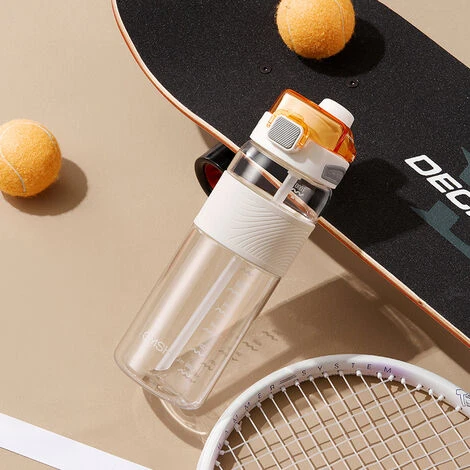 Bouteille D'eau De Sport étanche 1 Pièce, Bouteille D'eau Pour Enfants Sans BPA, Gourde De 700 Ml Avec Paille, Parfaite Pour Le Bureau De L'école De Voyage De Sport - Blanc 1 Bouteille D'eau De Sport étanche 1 Pièce, Bouteille D'eau Pour Enfants Sans BPA, Gourde De 700 Ml Avec Paille, Parfaite Pour Le Bureau De L'école De Voyage De Sport - Blanc