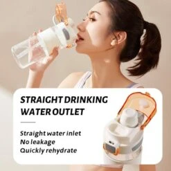 Bouteille D'eau De Sport étanche 1 Pièce, Bouteille D'eau Pour Enfants Sans BPA, Gourde De 700 Ml Avec Paille, Parfaite Pour Le Bureau De L'école De Voyage De Sport - Blanc 7 Bouteille D'eau De Sport étanche 1 Pièce, Bouteille D'eau Pour Enfants Sans BPA, Gourde De 700 Ml Avec Paille, Parfaite Pour Le Bureau De L'école De Voyage De Sport - Blanc -Krups || DeLonghi Soldes 65392987 3