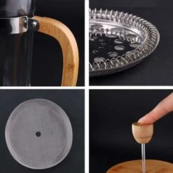 Cafetière à Piston, Cafetière à Piston 350 Ml 12 Oz 1-2 Tasses, Petite Presse à Thé En Verre Borosilicaté Avec Poignée En Bambou -Krups || DeLonghi Soldes 65507078 3