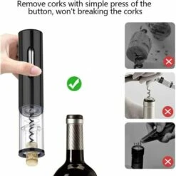 Tire-bouchon à Vin électrique En Acier Inoxydable Tire-bouchon à Vin Rechargeable ABS Rechargeable -Krups || DeLonghi Soldes 65805363 5