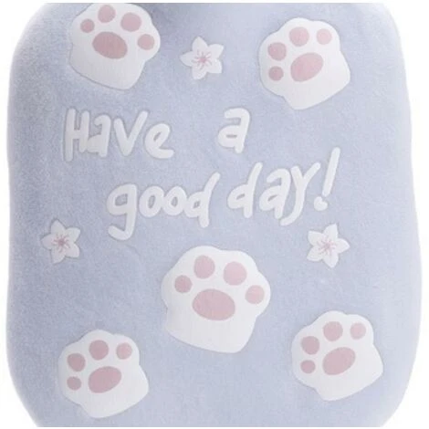 Bouillotte 350 Ml Bouillotte Chaude Peluche Dessin Animé Animal Dessin Animé Poche Chaude Chauffage Caoutchouc Sac Thermos Bleu-BDD 3 Bouillotte 350 Ml Bouillotte Chaude Peluche Dessin Animé Animal Dessin Animé Poche Chaude Chauffage Caoutchouc Sac Thermos Bleu-BDD – Image 3