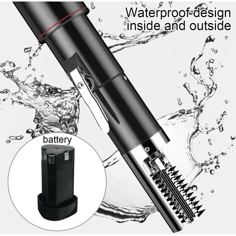 Machine A Ecailles De Poisson Automatique Sans Fil Electrique 125W Avec Batterie Au Lithium 12V 2200mAh 7500RPM Etanche Avec Chargeur Noir 3 Machine A Ecailles De Poisson Automatique Sans Fil Electrique 125W Avec Batterie Au Lithium 12V 2200mAh 7500RPM Etanche Avec Chargeur Noir – Image 3