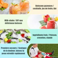 GOPLUS Machine A Glacons 12KG En 24H Avec Reservoir D'Eau 1,5L, 9 Glacons En 8 Min, Auto-Nettoyage, Affichage-LCD, Panier Amovible Et Pelle Inclus, Pour Bar, Bureau, Maison (Rouge) -Krups || DeLonghi Soldes 66858567 5