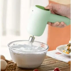 Mixeur Plongeant électrique, Mixeur Multifonction Sans Fil Rechargeable Par USB à 3 Vitesses Avec 2 Moustaches, Mixeur Plongeant électrique Portable Pour Pâtisserie-crème-protéine, Blanc -Krups || DeLonghi Soldes 67416092 3